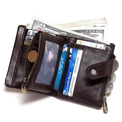 Independent Station Men's Tri-fold Leather RFID Wallet - L & M Kee, LLC