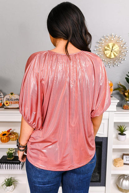 Copper Textured Oversize Foil T-Shirt - L & M Kee, LLC