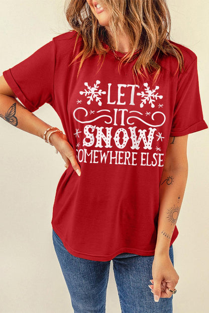 Merry Christmas Trees Graphic Print Short Sleeve T Shirt - L & M Kee, LLC