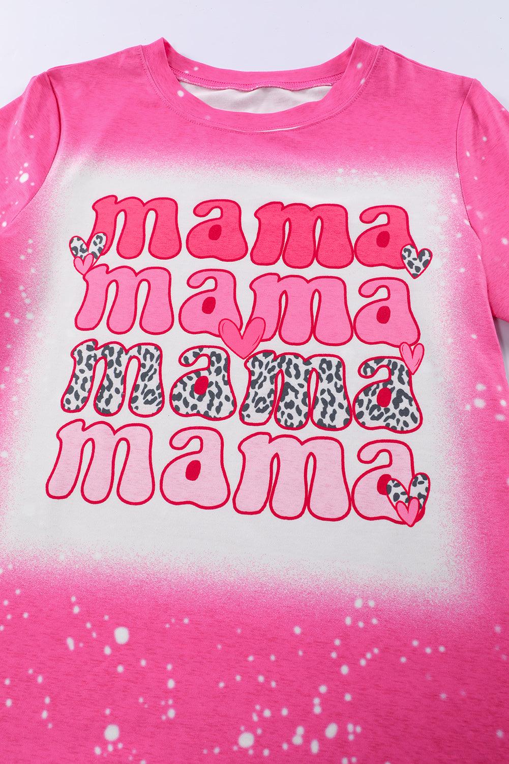 Full of Mama Letter Print Tie Dye Tee - L & M Kee, LLC