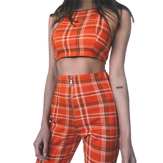 Two Piece Crop-Top Set - L & M Kee, LLC