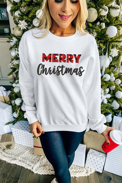 MERRY and BRIGHT Leopard Print Pullover Sweatshirt - L & M Kee, LLC