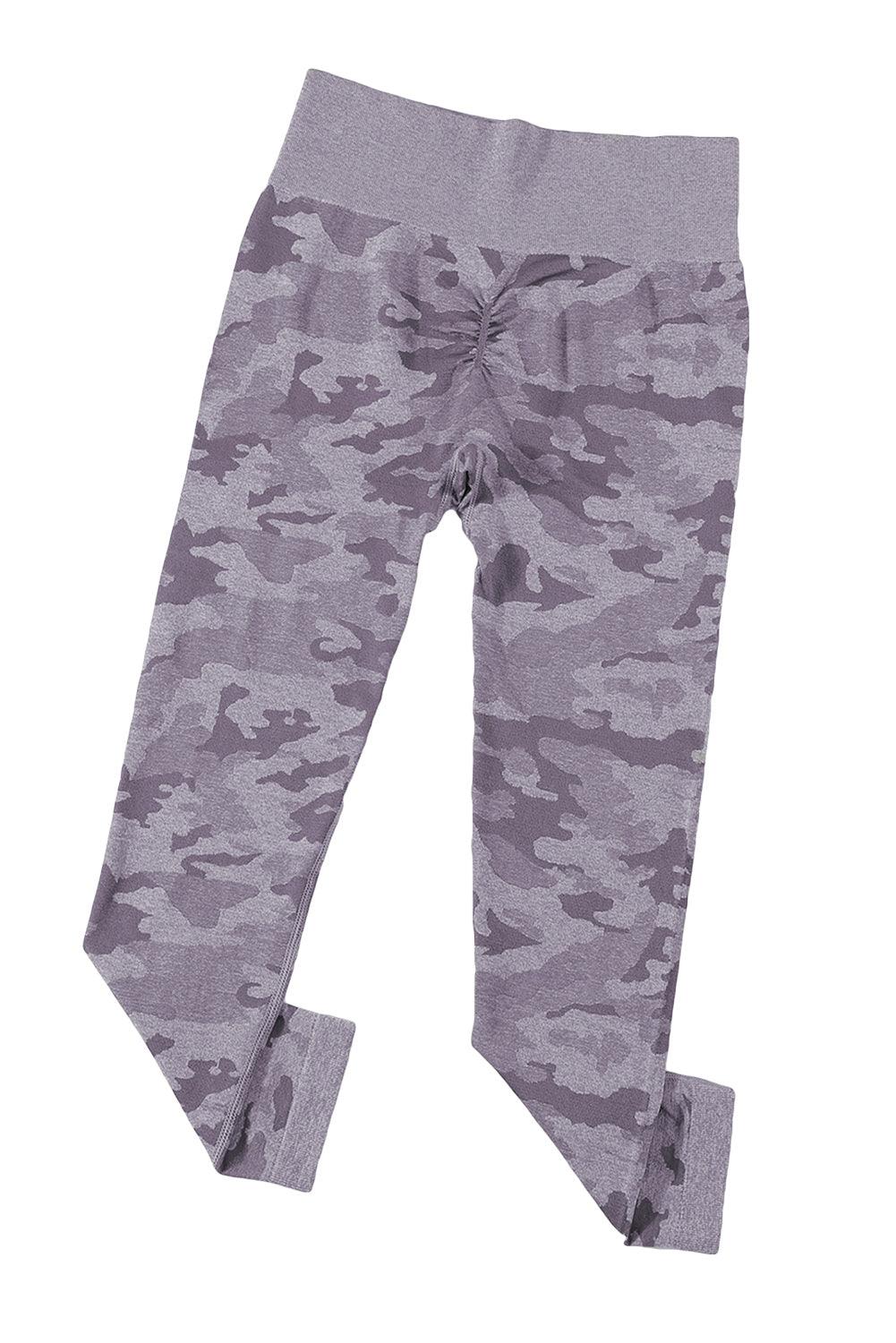 Seamless Camo Print Butt Lift High Waist Yoga Pants - L & M Kee, LLC