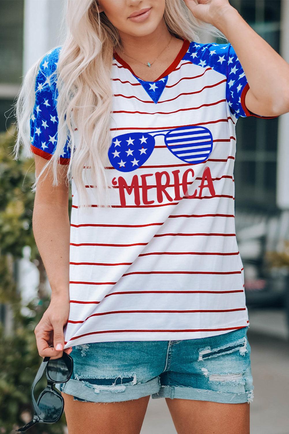 Stars and Stripes National Day Tee - L & M Kee, LLC