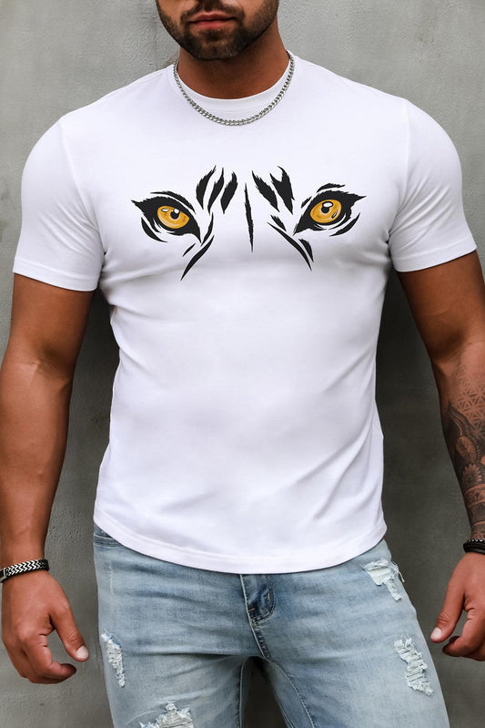 Tiger Eyes Slim Fit Short Sleeve Men's Graphic Tee - L & M Kee, LLC
