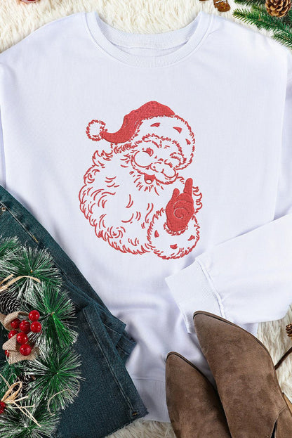 Father Christmas Embroidered Sweatshirt - L & M Kee, LLC