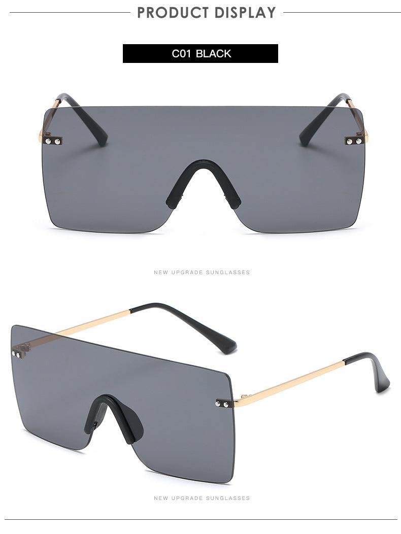 Rimless Large Square Sunglasses - L & M Kee, LLC