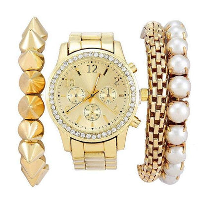 New Fashion Quartz Watch for women's | Geneva Style Watch Jewelry Set - L & M Kee, LLC