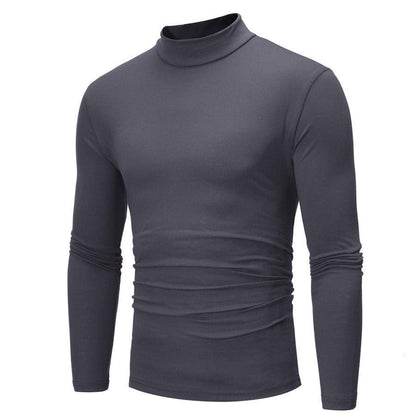 High Collar Men's Slim Long Sleeved T-Shirt - L & M Kee, LLC