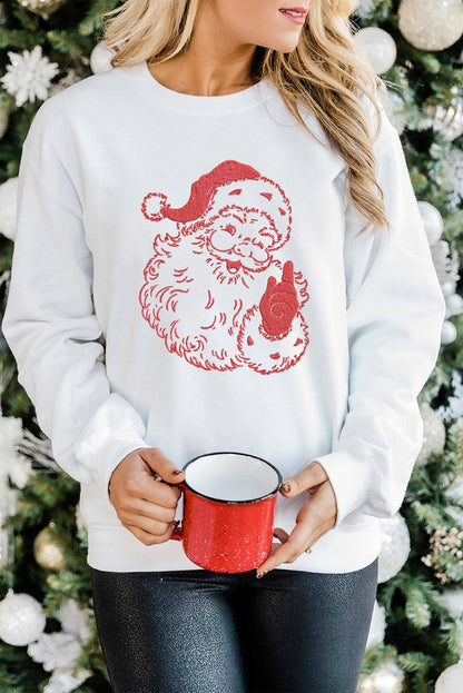 Father Christmas Embroidered Sweatshirt - L & M Kee, LLC