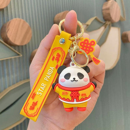 Cute Cartoon Panda Mascot Keychain - L & M Kee, LLC