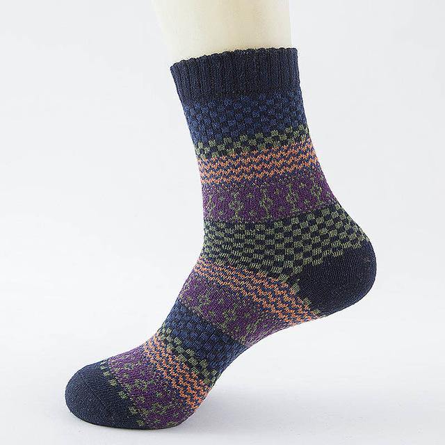 Stripe Wool Socks - L & M Kee, LLC