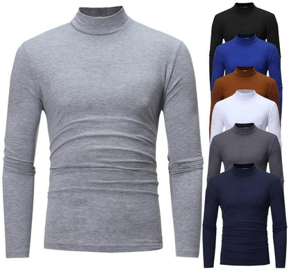 High Collar Men's Slim Long Sleeved T-Shirt - L & M Kee, LLC