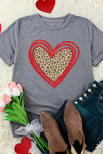 Sequin Heart Graphic Tee - L & M Kee, LLC