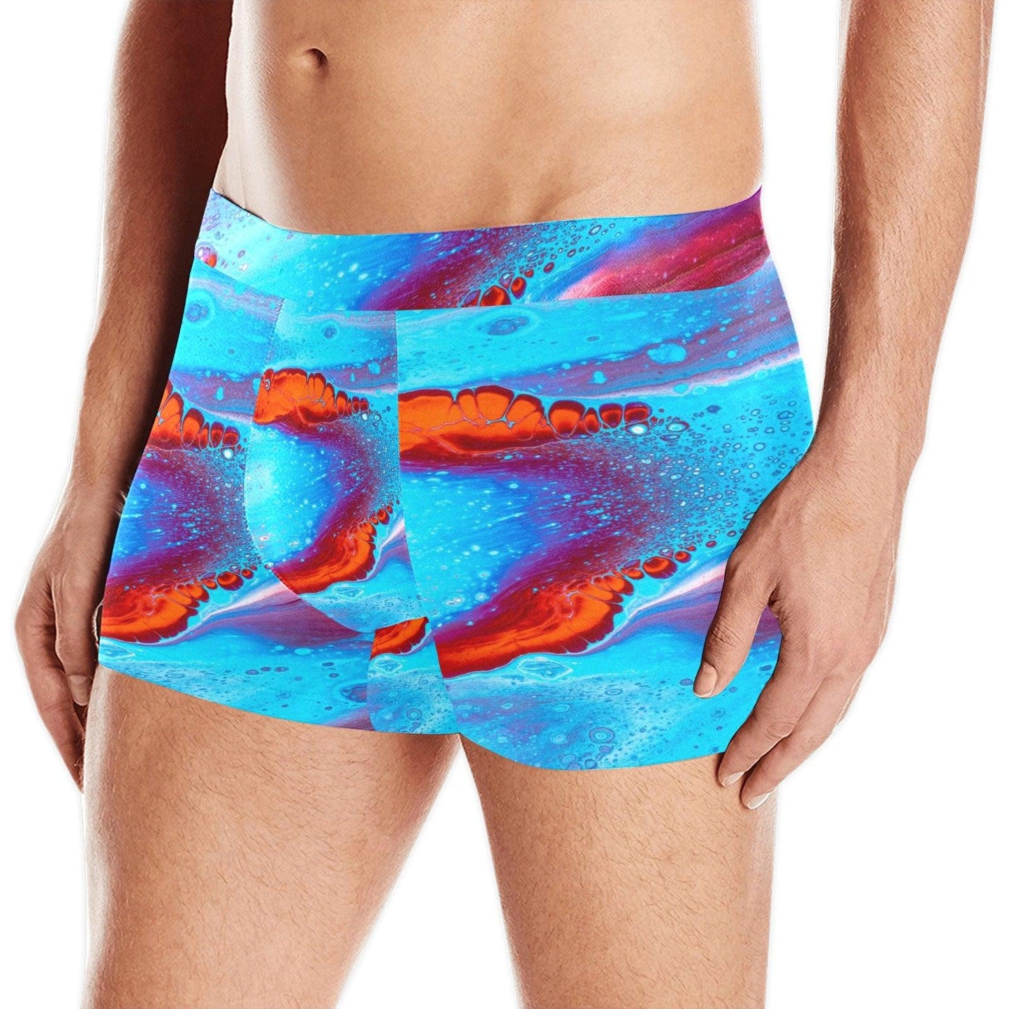Water Wave Men's Boxer Briefs with Custom Waistband (L10) - L & M Kee, LLC