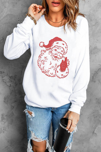 Father Christmas Embroidered Sweatshirt - L & M Kee, LLC