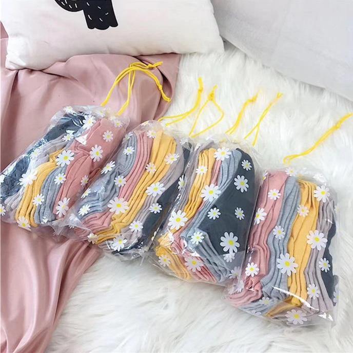 10 Pack Sweet Daisy Flower Print Ankle Socks - L & M Kee, LLC