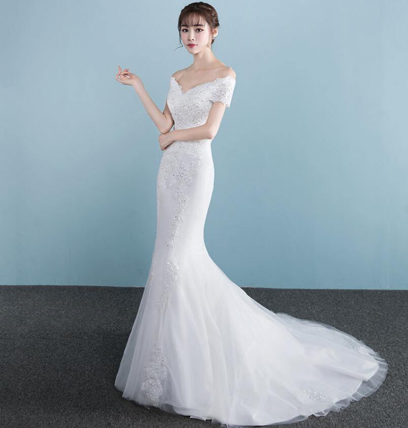 Fishtail Mermaid Wedding Dress - L & M Kee, LLC