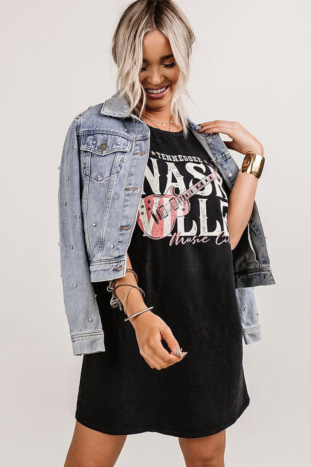 Nashville Music Festival Trending T-Shirt Dress - L & M Kee, LLC