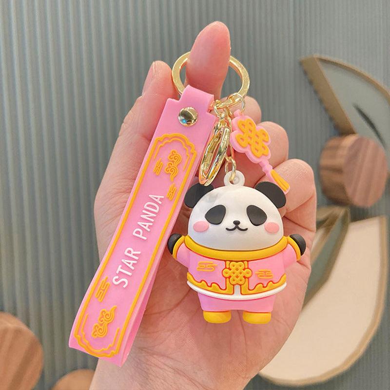 Cute Cartoon Panda Mascot Keychain - L & M Kee, LLC