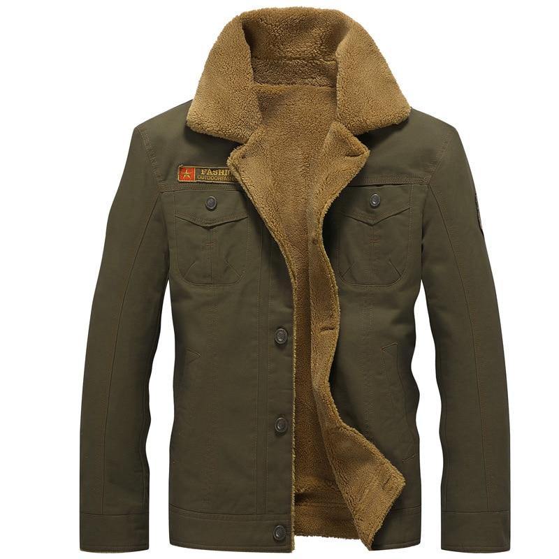Fleece Lined Men's Winter Bomber Jacket - L & M Kee, LLC