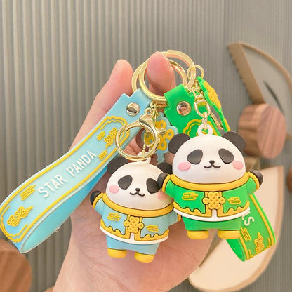 Cute Cartoon Panda Mascot Keychain - L & M Kee, LLC