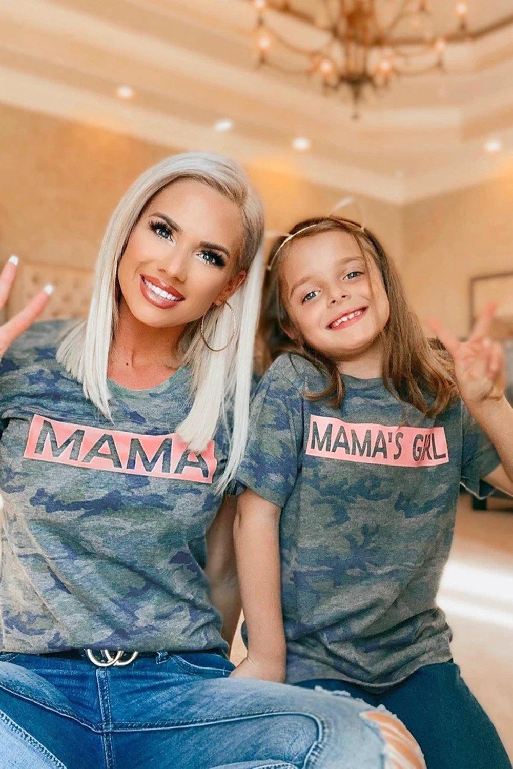 MAMA Camo Print T-shirt - L & M Kee, LLC