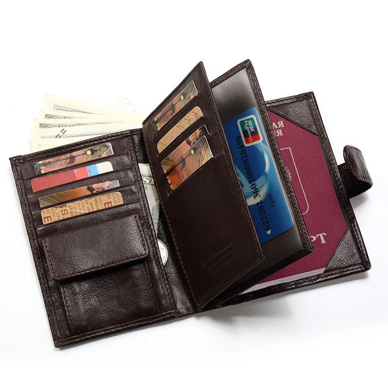 Multifunctional Genuine Leather Business Wallet - L & M Kee, LLC