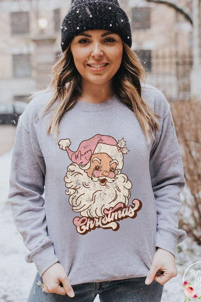 Father Christmas Embroidered Sweatshirt - L & M Kee, LLC