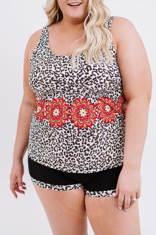 Sleeveless Plus Size Tankini - L & M Kee, LLC