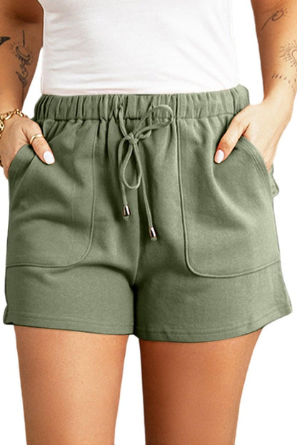 Drawstring Elastic Waist Pocketed Shorts - L & M Kee, LLC