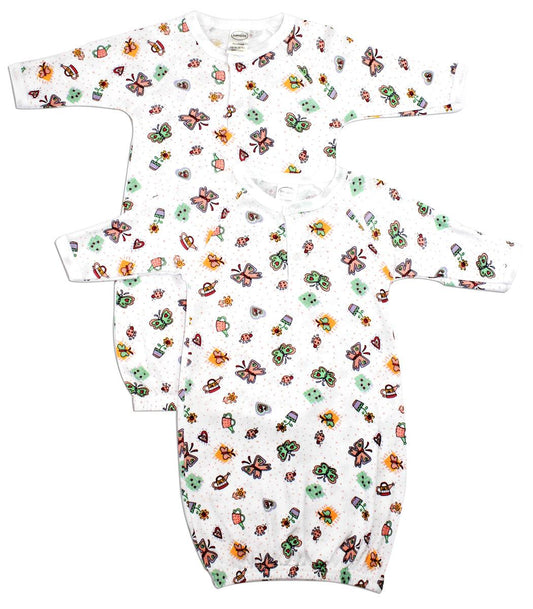 Girls Print Infant Gowns - 2 Pack 912G - L & M Kee, LLC