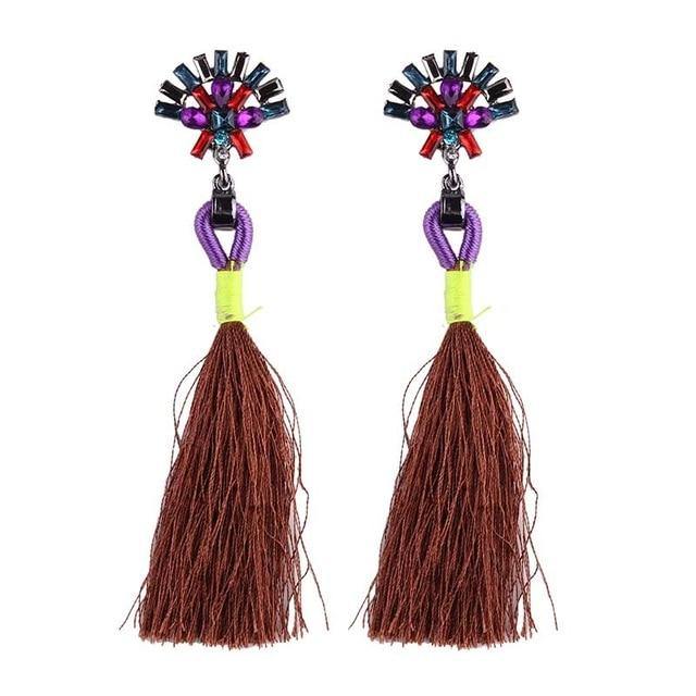 Rope Tassel Drop Earrings - L & M Kee, LLC