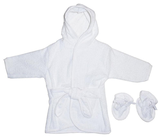 White Terry Robe with Booties 960W - L & M Kee, LLC