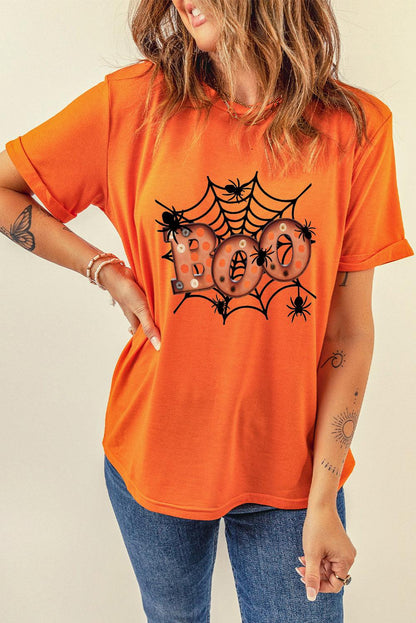 Howdy Fall Cow Pumpkin Print Graphic T Shirt - L & M Kee, LLC