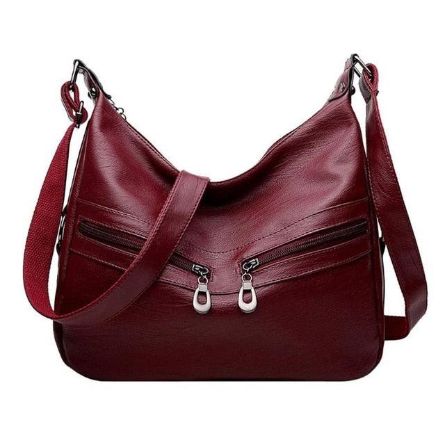 Zipper PU Leather Fashion Bag - L & M Kee, LLC