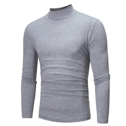 High Collar Men's Slim Long Sleeved T-Shirt - L & M Kee, LLC