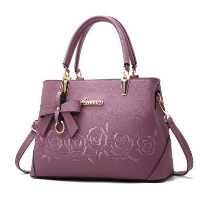 Rose Lady Designer Shoulder Bag - L & M Kee, LLC