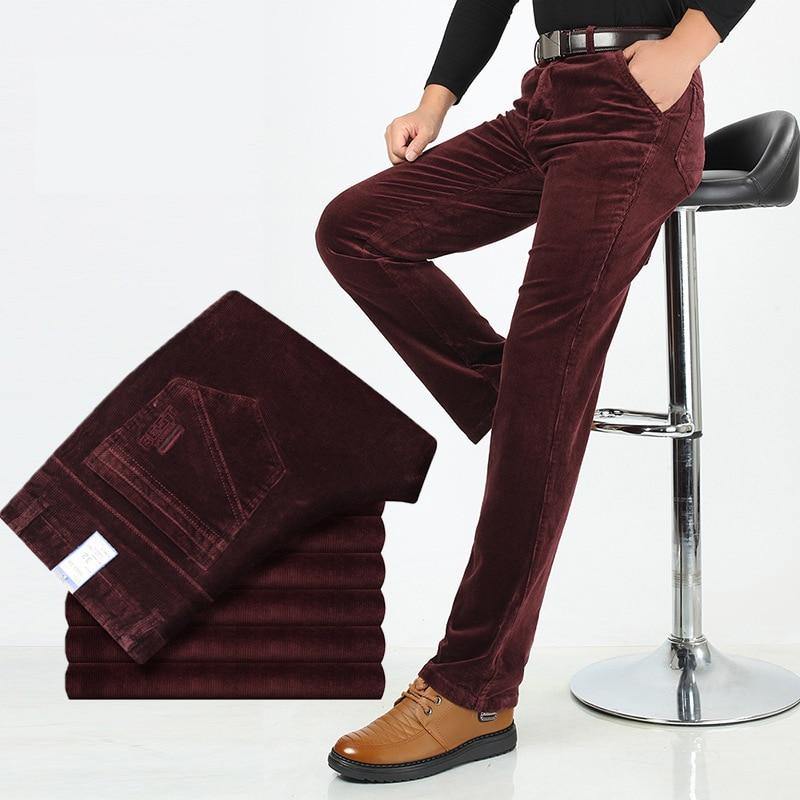 Men's Straight Leg Corduroy Pants - L & M Kee, LLC