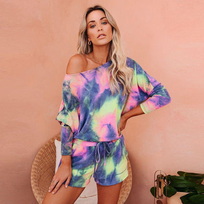 Gradient Tie Dye Colorful Print 2 Piece Set - L & M Kee, LLC