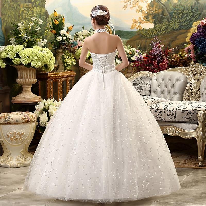 Halter Lace Wedding Dress - L & M Kee, LLC