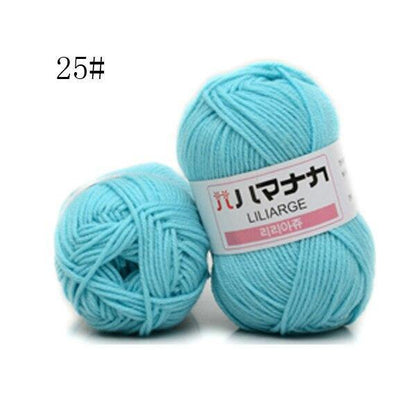 25g Soft Cotton Knitted hand LOT Craft Baby Yarn 4PLY soft Sweater Knitting NEW Colorful Wool Craft Colours Crochet Supersoft - L & M Kee, LLC