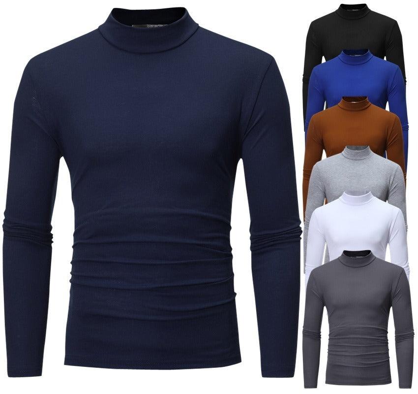 High Collar Men's Slim Long Sleeved T-Shirt - L & M Kee, LLC