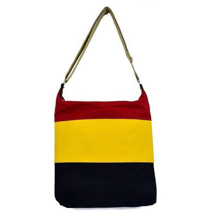 Colorful Stripes Canvas Shoulder Bag - L & M Kee, LLC