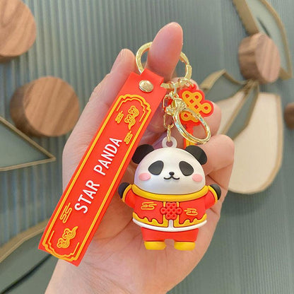 Cute Cartoon Panda Mascot Keychain - L & M Kee, LLC