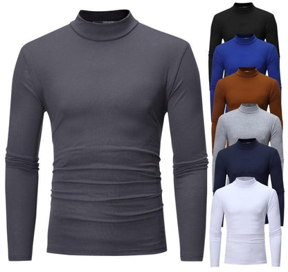 High Collar Men's Slim Long Sleeved T-Shirt - L & M Kee, LLC