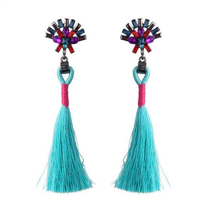 Rope Tassel Drop Earrings - L & M Kee, LLC