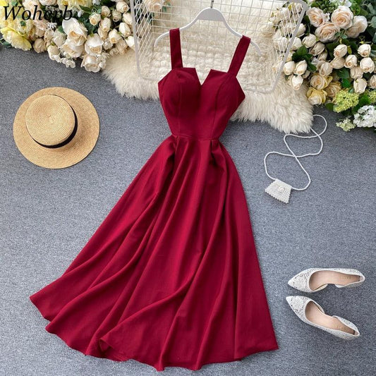 Women V Neck Long Party Dresses - L & M Kee, LLC