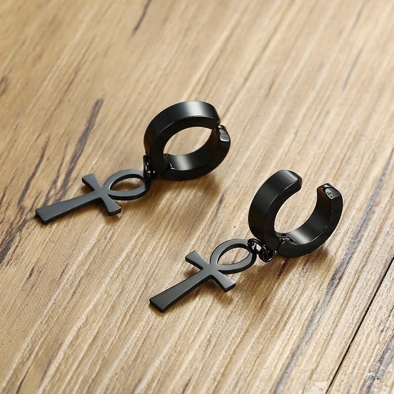 Eternal Cross Ankh Earrings - L & M Kee, LLC