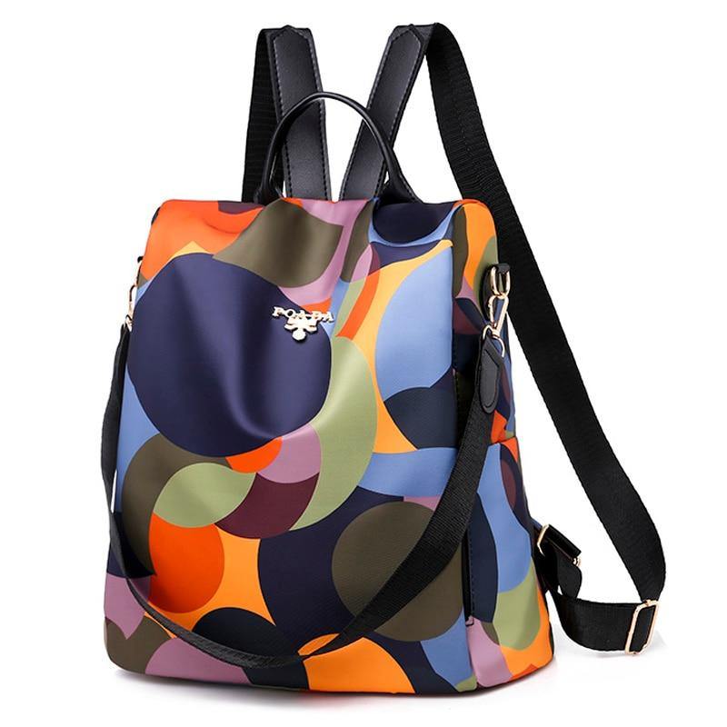 Circle Art Fashion Anti-theft Backpack - L & M Kee, LLC